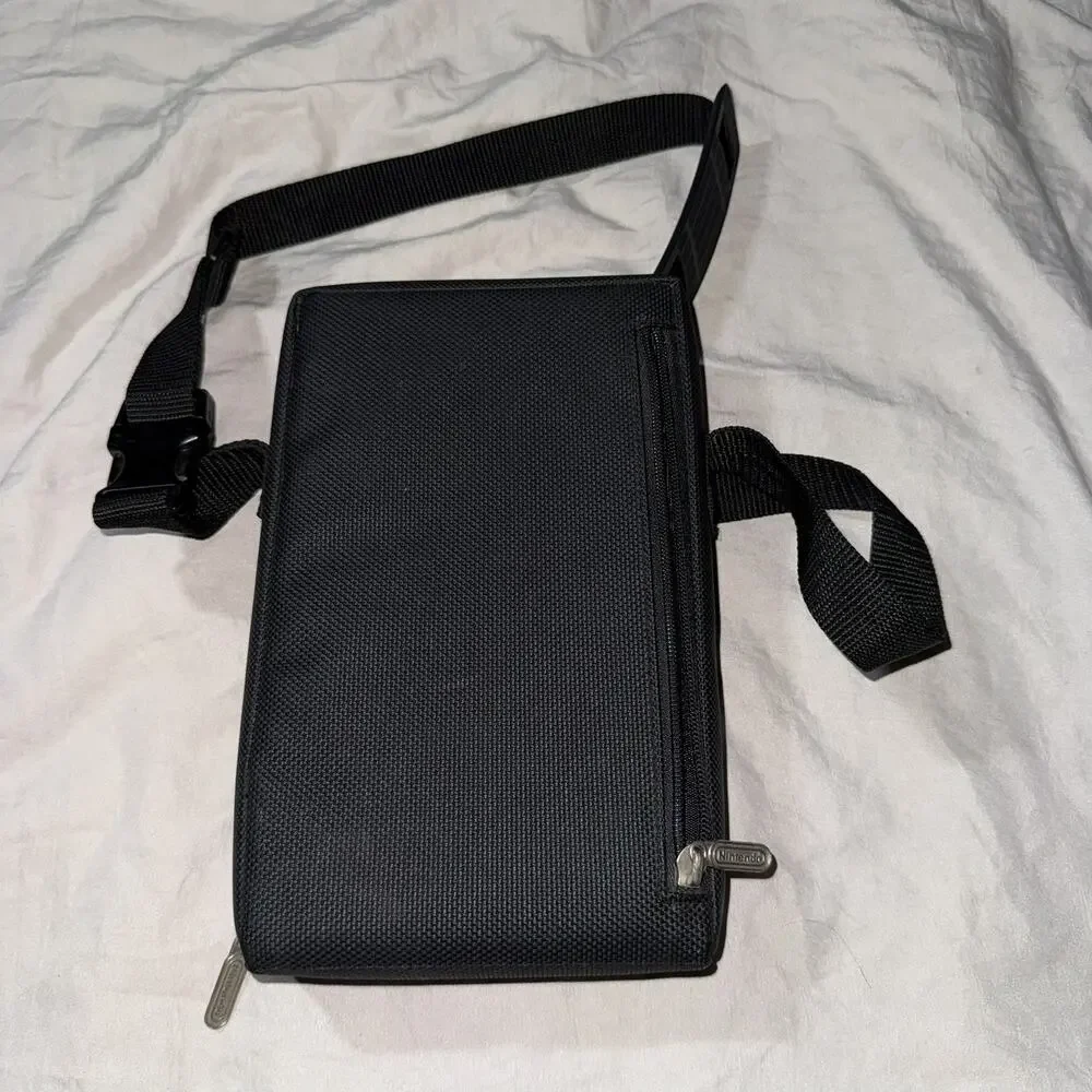 Official Nintendo GameBoy Advance Black Travel Carry Case Zip Bag w/ Strap GBA